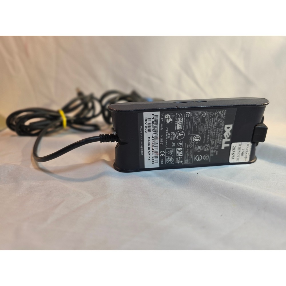 Dell 65W AC Adapter Laptop Charger PA-12 Family 19.5V 3.34A HK65NM130 REV A00